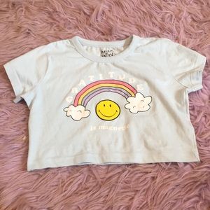 Light blue rainbow top